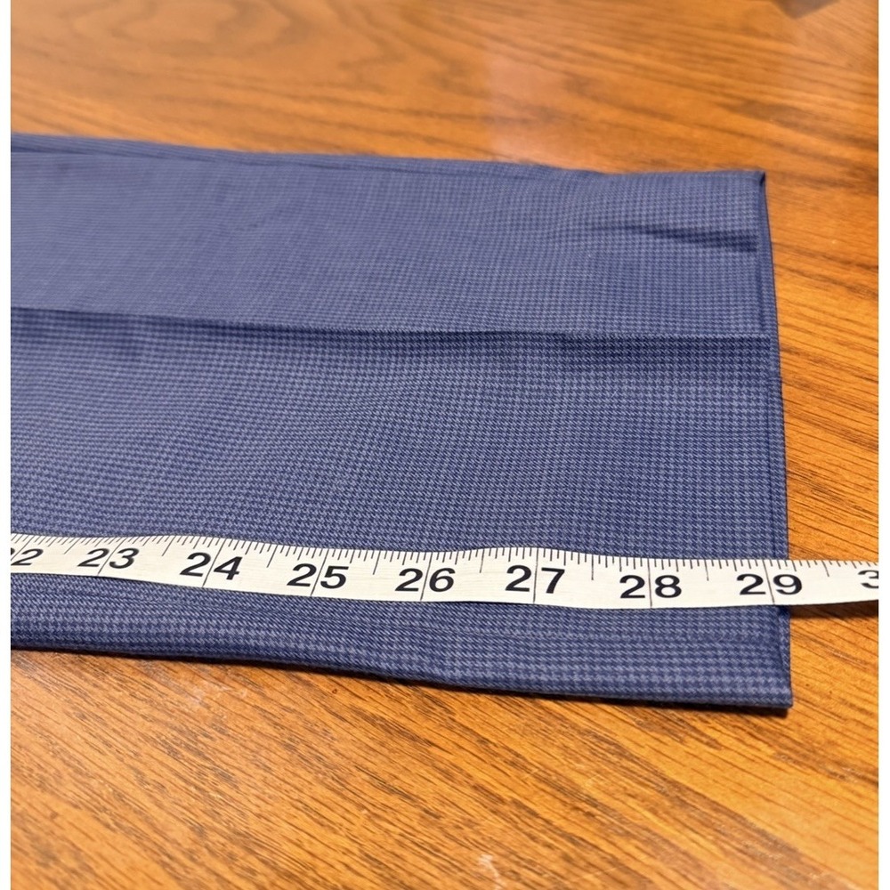 Jos A Bank 38x29 Blue Houndstooth 1905 Stretch Wool Blend Mens Dress Pants - Picture 9 of 10